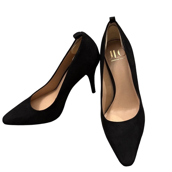 Jennifer Lopez Shoes - Jennifer Lopez Classic Black Heels Suede spike size 6